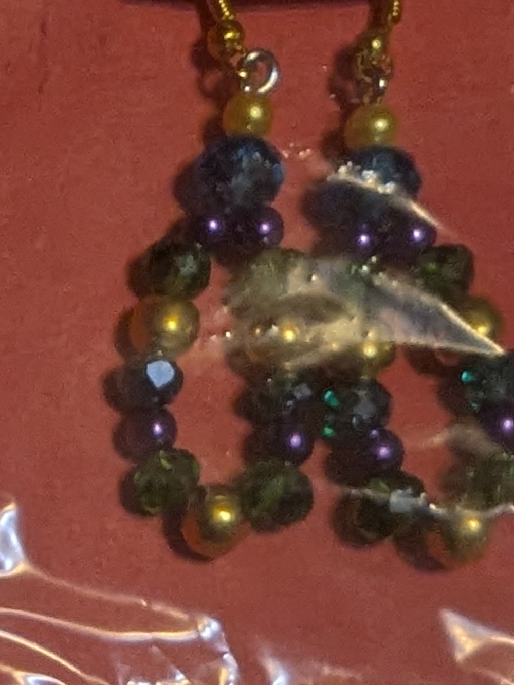 Multicolor Glass Bead Hoop Earrings for Women